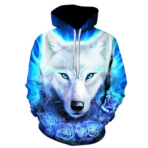 Native 3D Hoodies Men Women Sweatshirts Wolf Hoody Black Tracksuits Harajuku Pullover Streetwear Coat