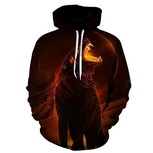 Native 3D Hoodies Men Women Sweatshirts Wolf Hoody Black Tracksuits Harajuku Pullover Streetwear Coat