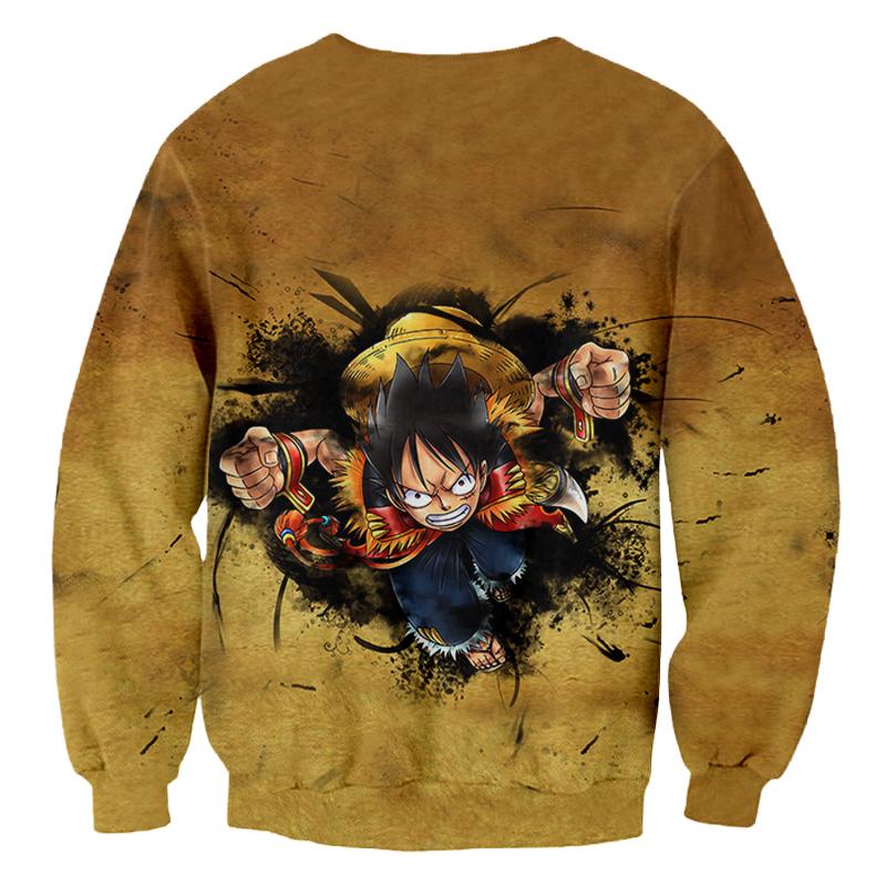One Piece Luffy Hoody Jerseys Solid Casual Pullovers 3D Sweatshirts