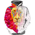 Fashion Color Lion  Men Women  Autumn Winter 3D Hoody Tops