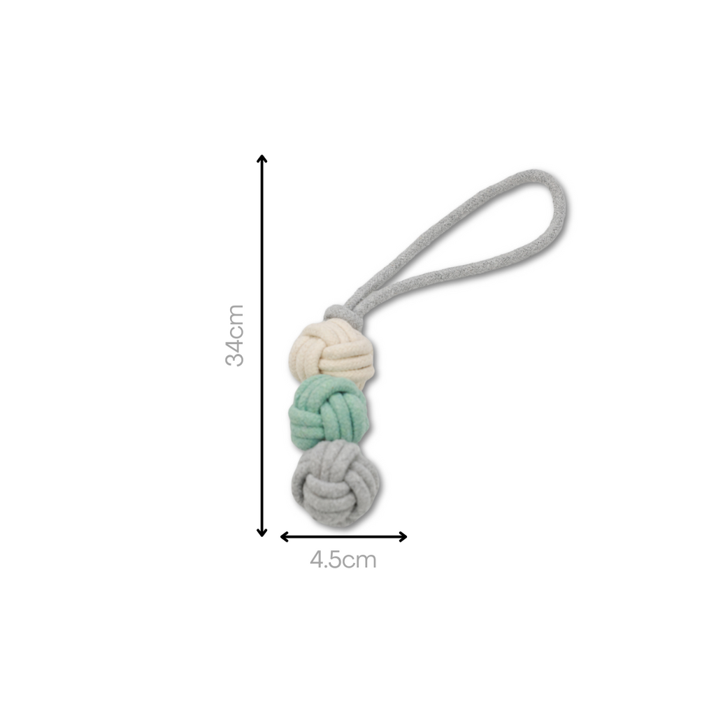 Mint Ice Cream Rope Balls Puppy Tug Toy