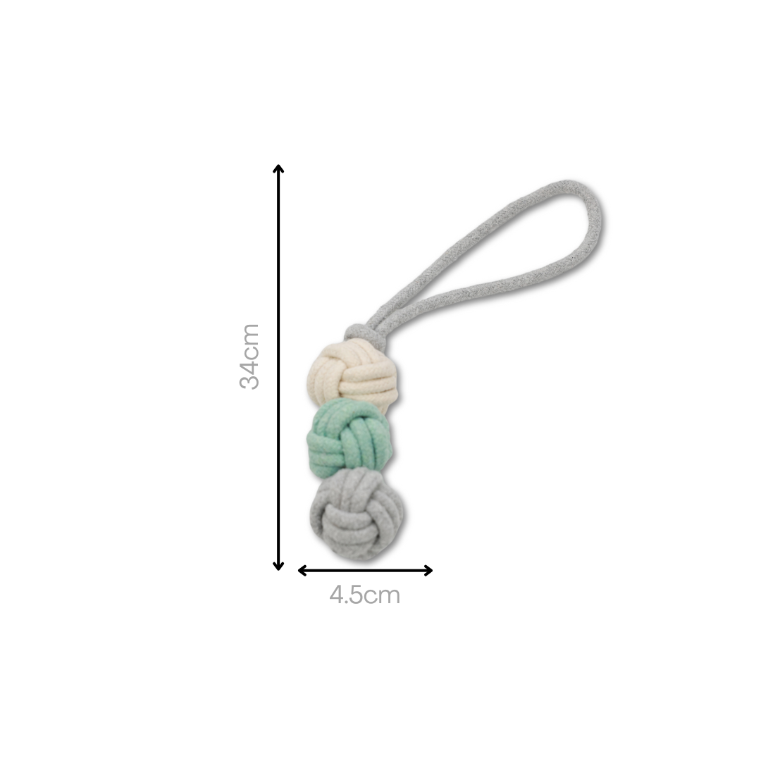 Mint Ice Cream Rope Balls Puppy Tug Toy