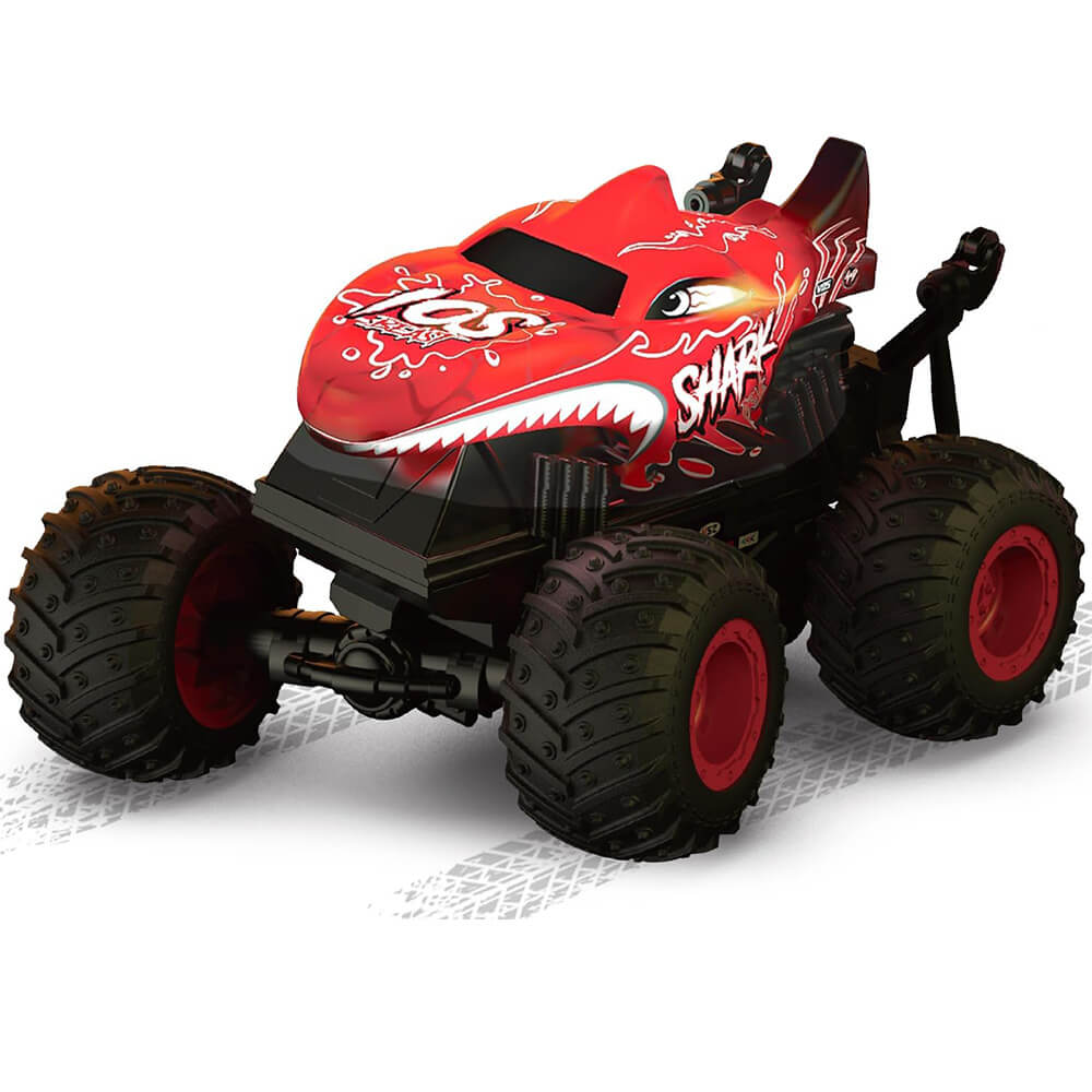 Auto na diaľkové ovládanie, žralok - červené