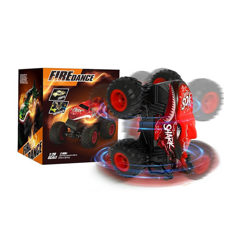 Auto na diaľkové ovládanie, žralok - červené